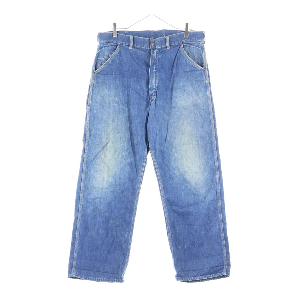 VINTAGE(ヴィンテージ) 60S VINTAGE STRONG RELIABLE ストロングリライアブル 両爪ZIP スナップボタン ヴィンテージ ペインターパンツ インディゴ