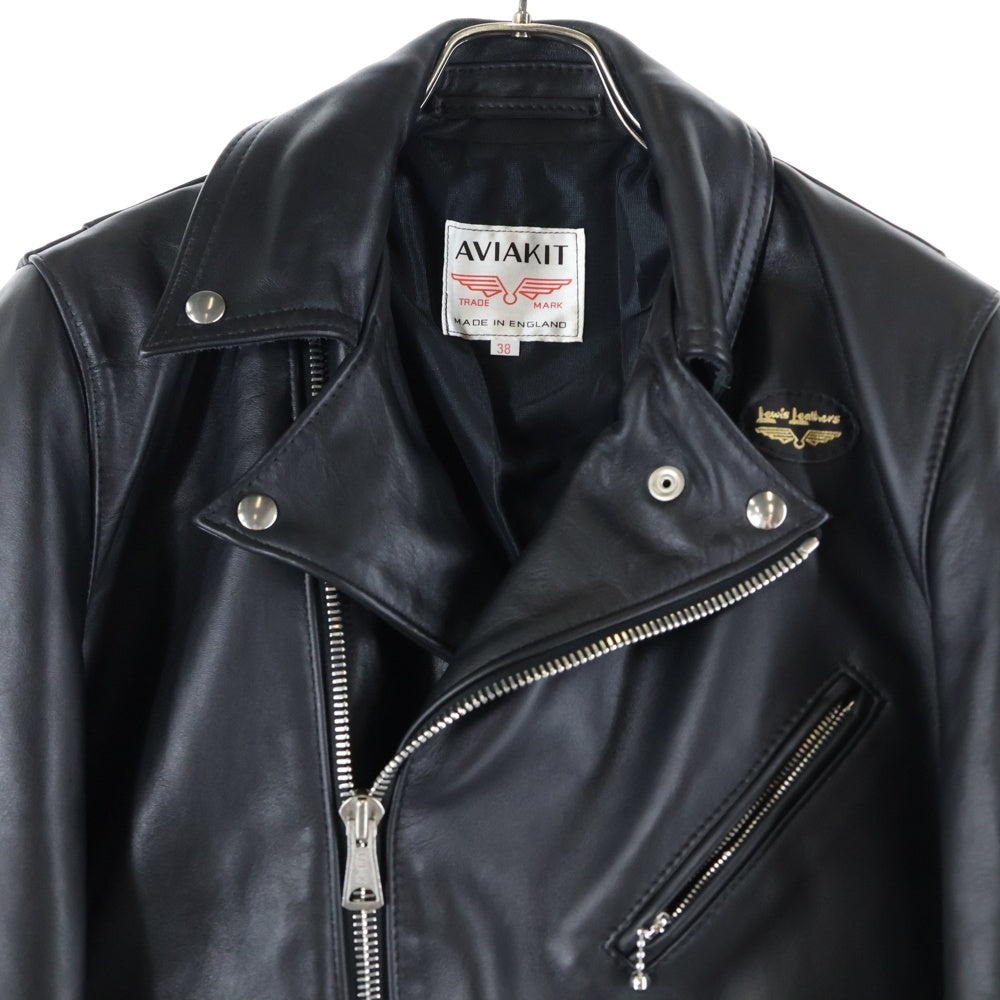 Lewis Leathers(ルイスレザー) CYCLONE TIGHT FIT サイクロン タイトフィット カウハイド ダブルライダース レザージャケット ブラック