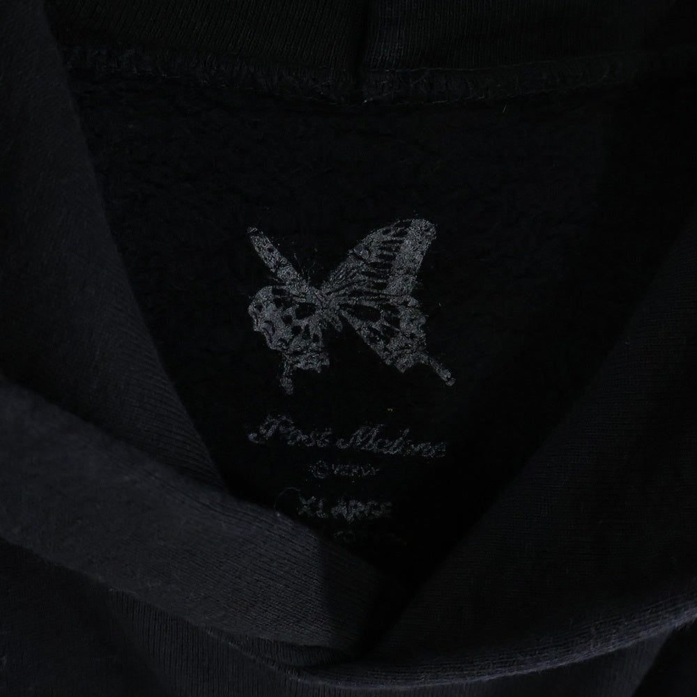 Post Malone(ポストマローン) Butterfly Knife バタフライ プリントスウェット プルオーバーパーカー ブラック