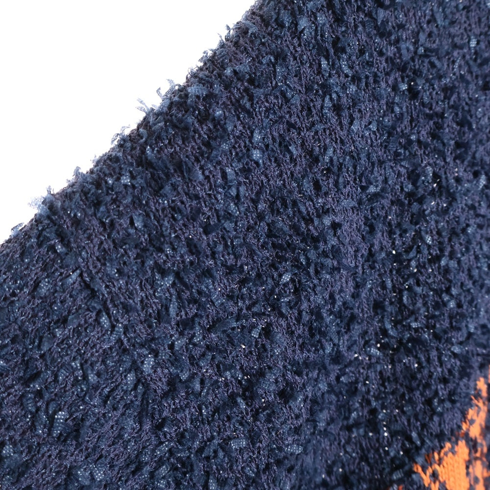SUPREME(シュプリーム) 25SS Texture Arc Sweater テクスチャー アークロゴ アクリルニットセーター ネイビー/オレンジ