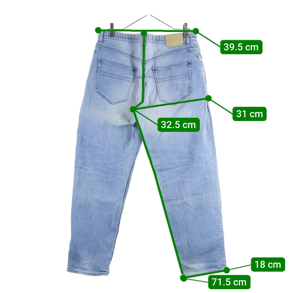 NUMBER (N)INE(ナンバーナイン) 裏地音符柄 ジップフライ ストレートデニムパンツ インディゴ