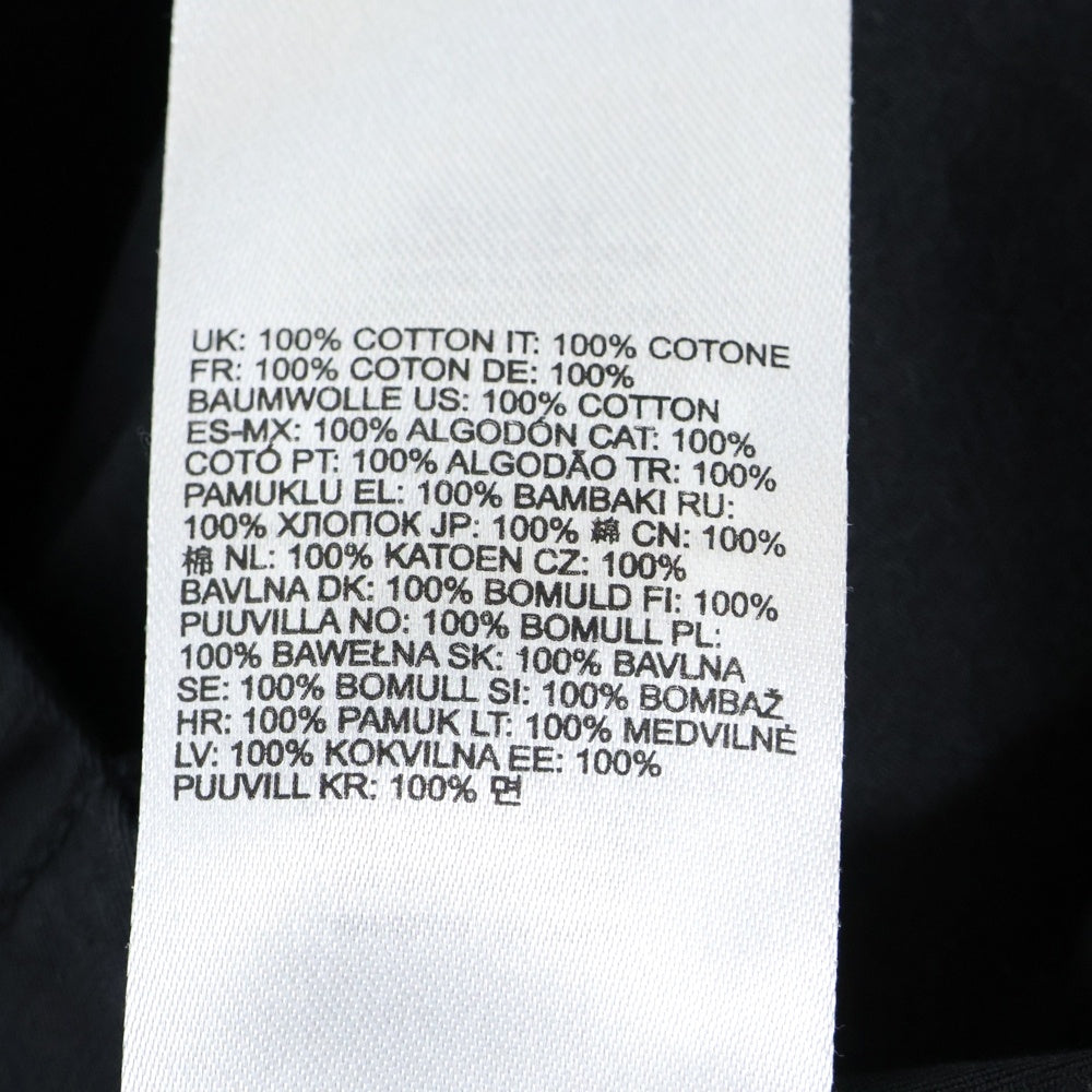 DIESEL(ディーゼル) S-STAN-BLEACH オーバルDロゴ 半袖コットンオープンカラーシャツ ブラック A14178