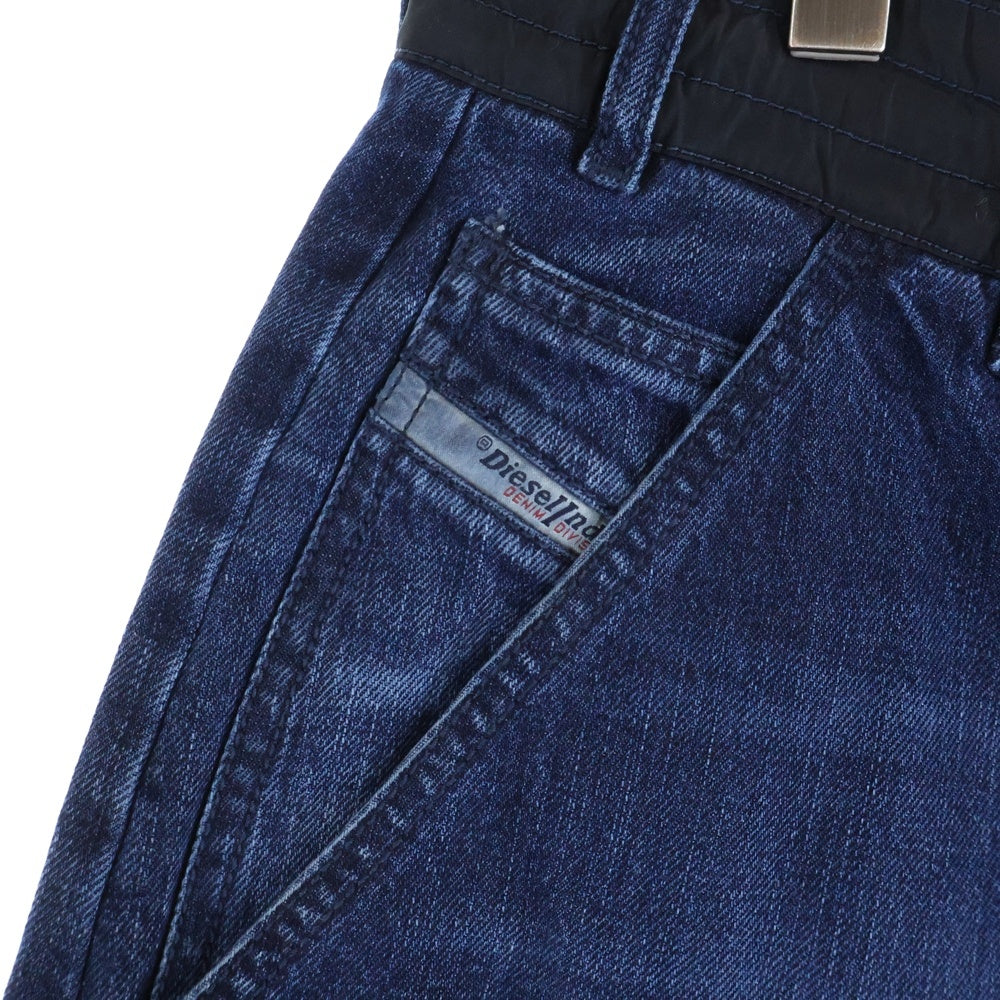 DIESEL(ディーゼル) JP-D-ANDRE-SHORT-S レイヤード加工 デニムショーツ ハーフパンツ インディゴ P01373