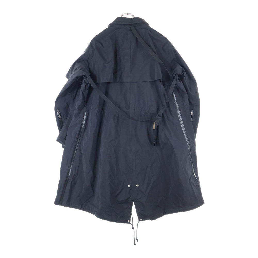 ACRONYM(アクロニウム) 22SS ×sacai TRENCH COAT サカイ ドッキング ナイロン トレンチコート ジップアップ ジャケット ブラック