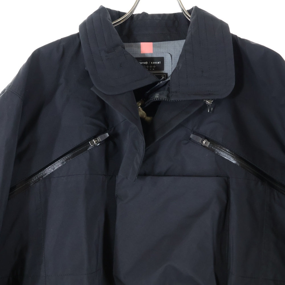 ACRONYM(アクロニウム) 22SS ×sacai TRENCH COAT サカイ ドッキング ナイロン トレンチコート ジップアップ ジャケット ブラック