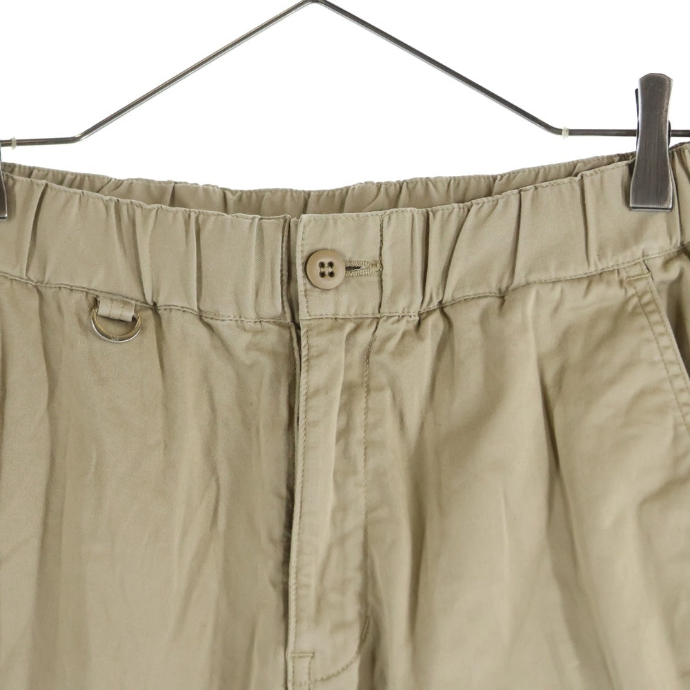 UNIFORM EXPERIMENT(ユニフォームエクスペリメント) 21SS STRETCH CHINO RIBBED EASY PANTS ストレッチ チノ リブド イージー パンツ ベージュ UE‐210027