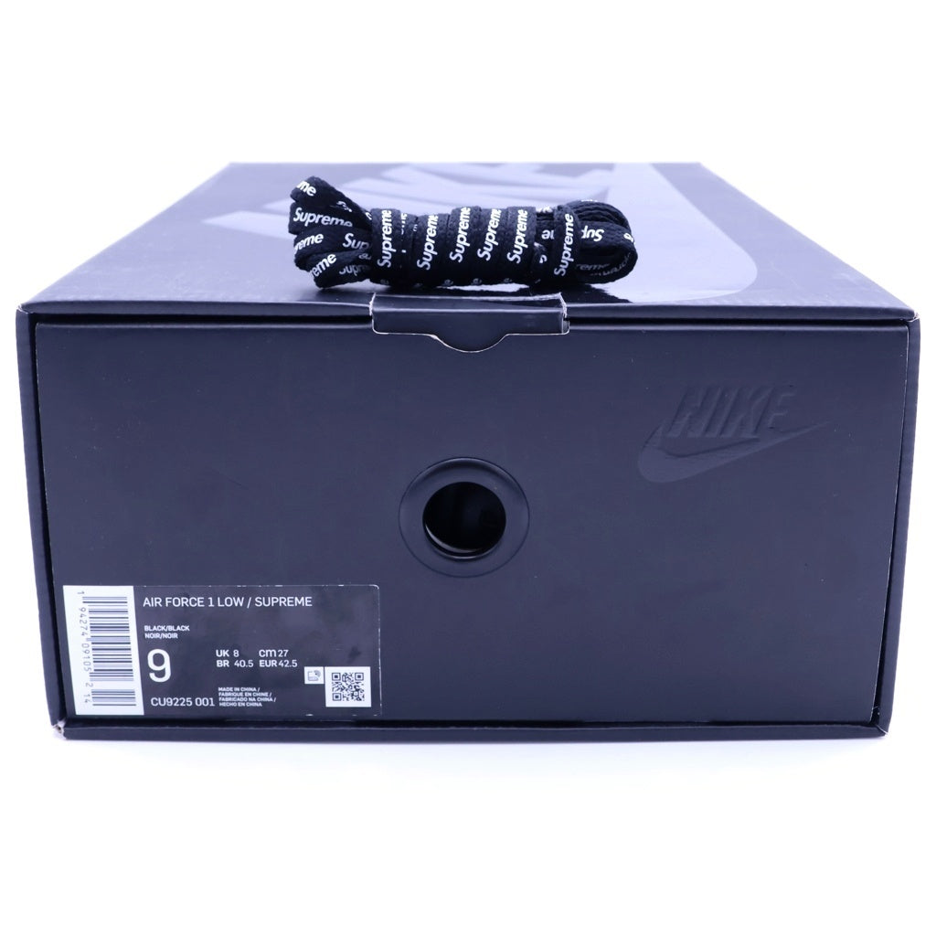 NIKE(ナイキ) × SUPREME AIR FORCE 1 LOW エアフォースワンロー ローカットスニーカー ブラック US9/27cm CU9225-001