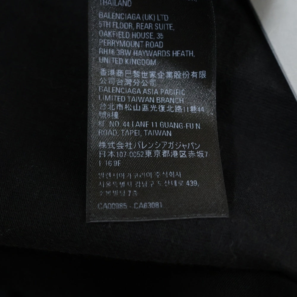BALENCIAGA(バレンシアガ) 22SS Speed Hunter Upside Down Oversized Tee スピードハンターアップサイドダウンオーバーサイズ半袖Tシャツ ブラック 698811 TMVC9