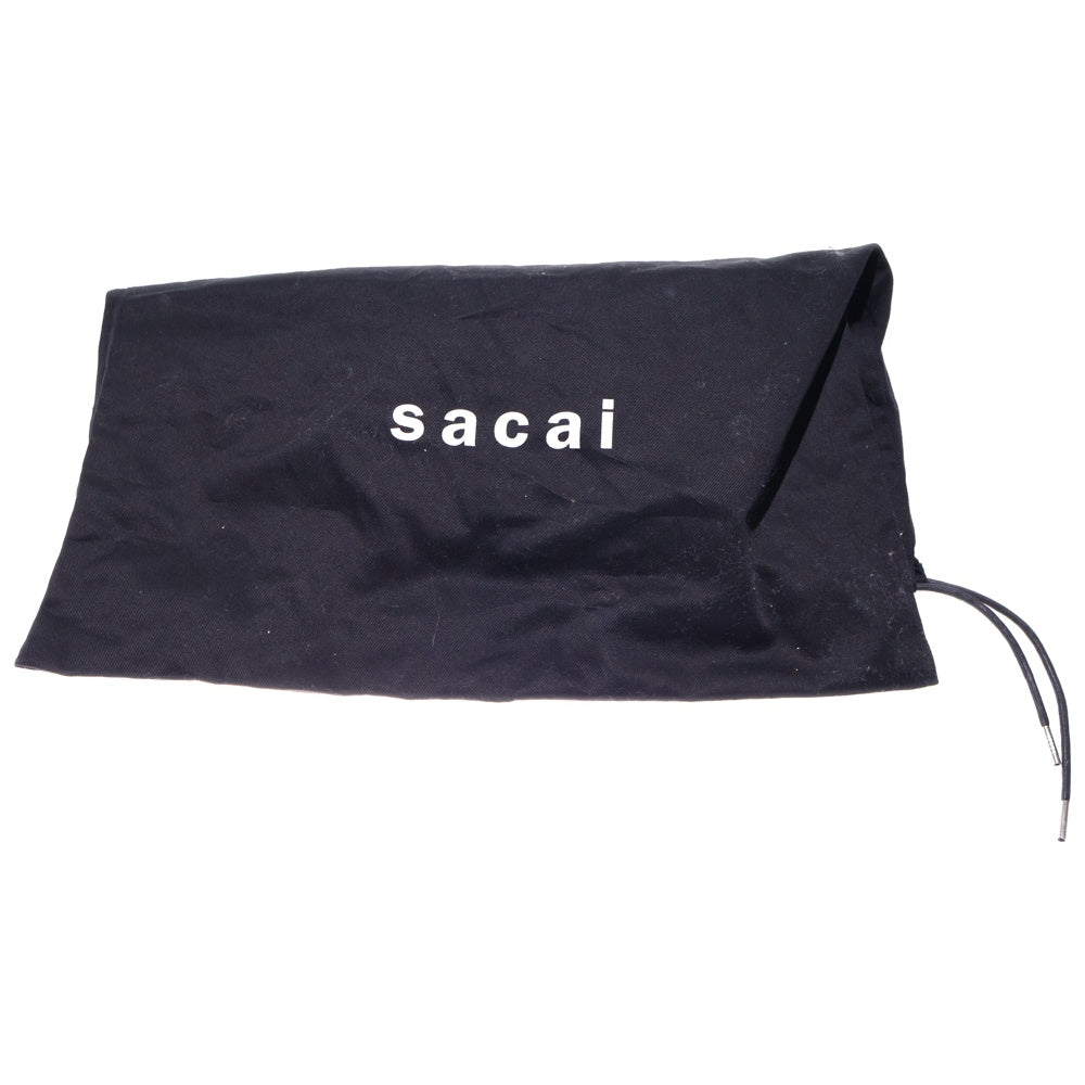 Sacai(サカイ) 23SS Wingtip Sandals ウィングチップ レザー サンダル レディース ブラック