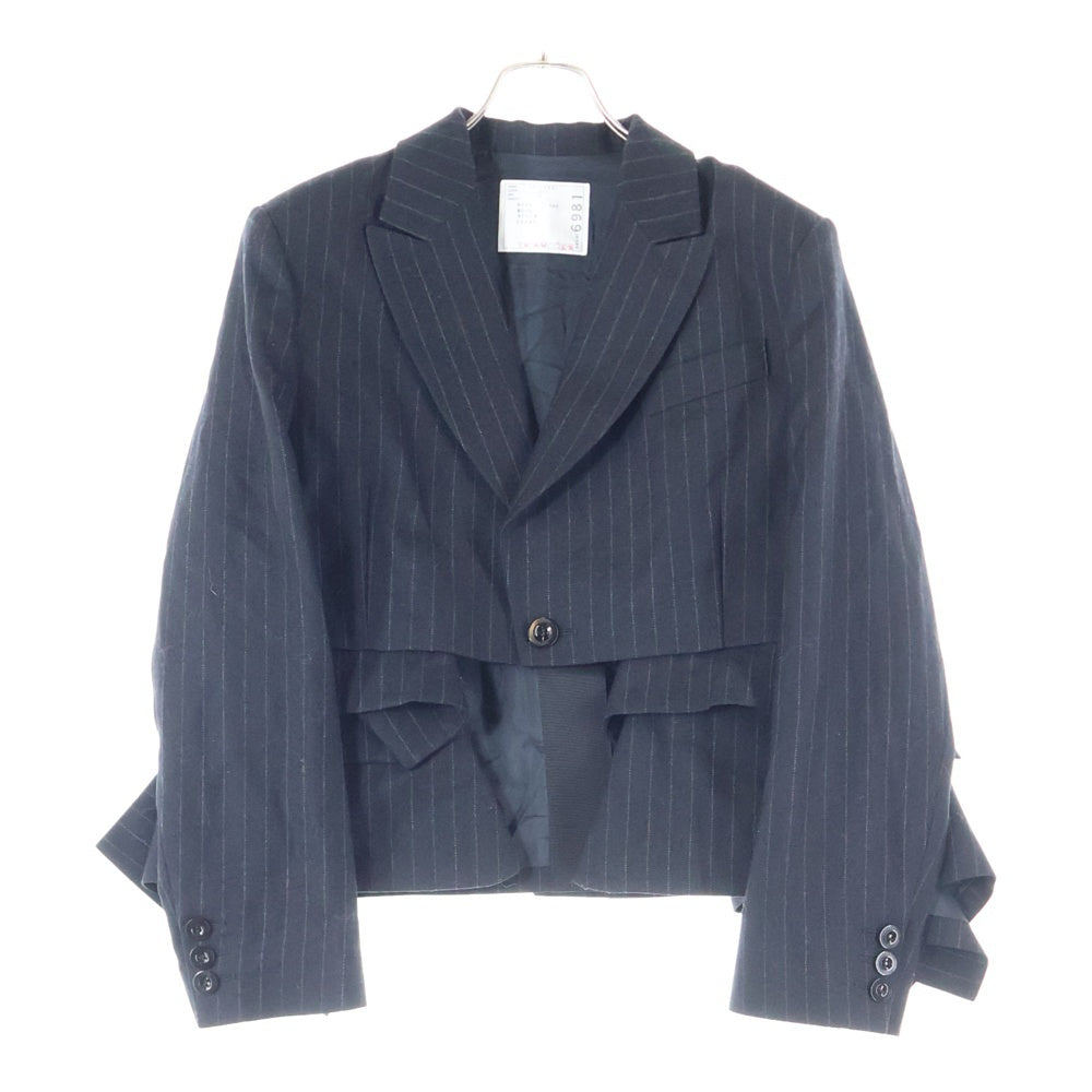 Sacai(サカイ) 23AW CHALK STRIPE JACKET ショート丈ストライプ