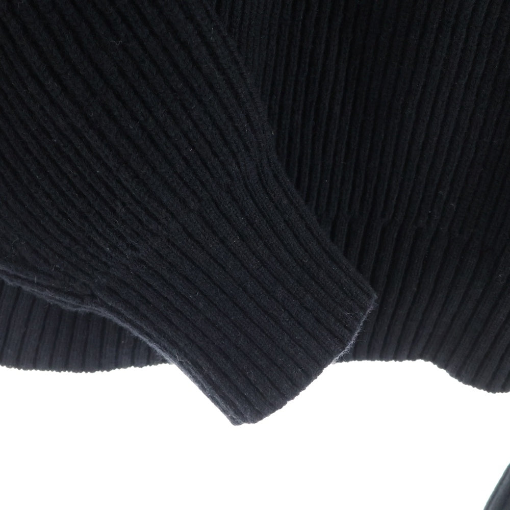 Sacai(サカイ) 23AW Chiffon Mix Wool Knit Pullover シフォン ミックス ウール ニット プルオーバー セーター レディース ブラック 23-06961