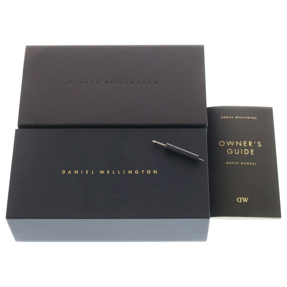 Daniel Wellington(ダニエルウェリントン) アナログ クオーツ ホワイト文字盤 レザーベルトウォッチ 腕時計 ホワイト/ゴールド M36RW レディース
