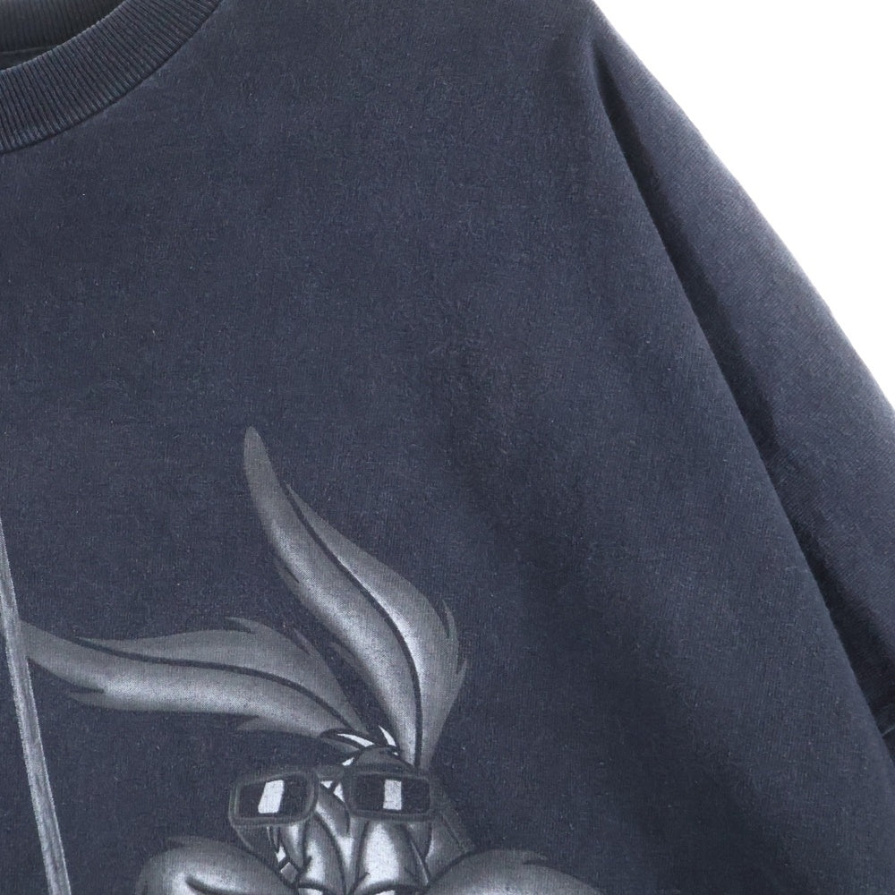 VINTAGE(ヴィンテージ) 90S LOONEY TUNES ルーニーテューンズ メキシコ製 フロントプリント クルーネック 半袖Tシャツ カットソー ブラック