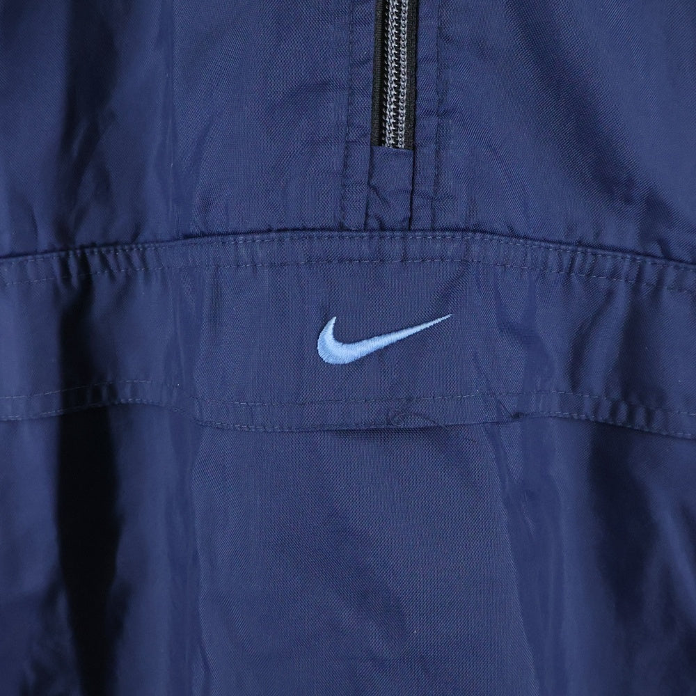 NIKE(ナイキ) 00S ロゴ刺繍 ナイロン アノラックジャケット ネイビー