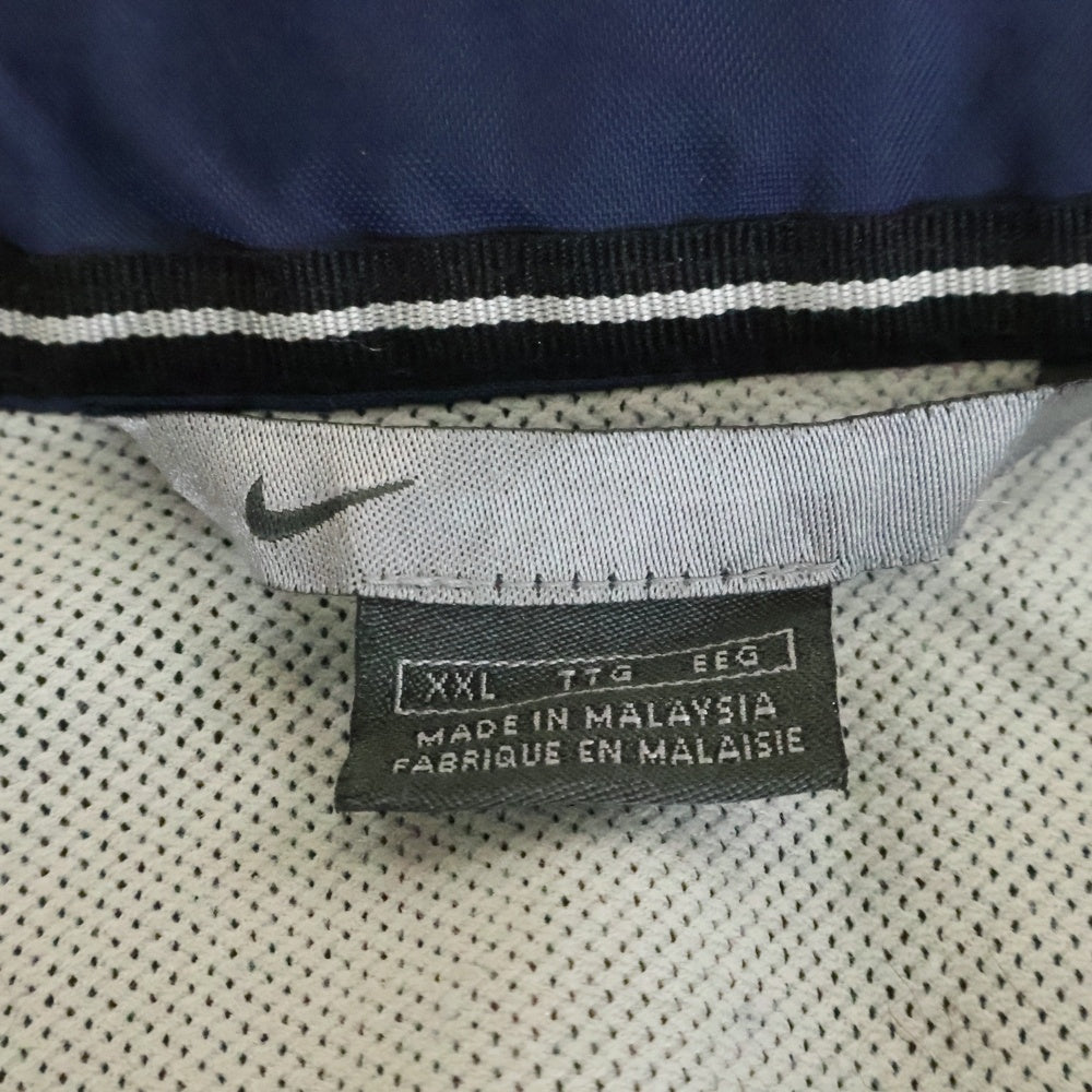 NIKE(ナイキ) 00S ロゴ刺繍 ナイロン アノラックジャケット ネイビー
