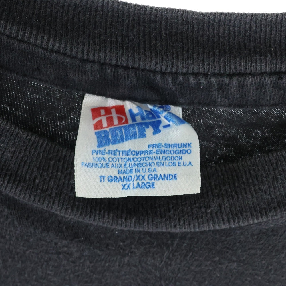 VINTAGE(ヴィンテージ) 90S VINTAGE TACO BELL GREETING TACO LOVERS HANES ヴィンテージ USA製 タコベル 両面プリント クルーネック 半袖Tシャツ カットソー ブラック