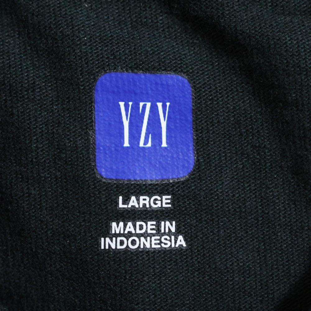 YEEZY GAP(イージーギャップ) LOGO SLEEVE TEE フロントロゴ オーバーサイズ 半袖Tシャツ カットソー ブラック 471310-04-1