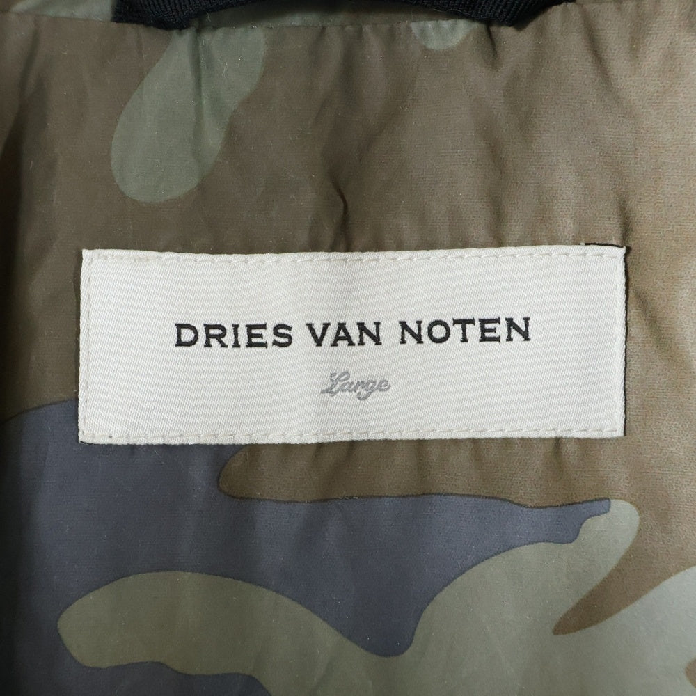 DRIES VAN NOTEN(ドリスヴァンノッテン) メッシュ 切替 リフレクティブ カモ ジップアップ ジャケット カーキ