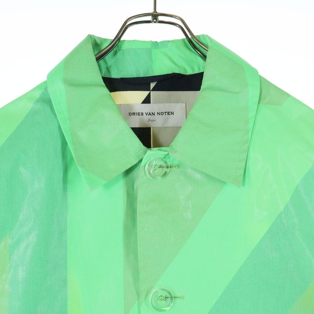 DRIES VAN NOTEN(ドリスヴァンノッテン) 総柄 ナイロン ステンカラー ジャケット マルチ