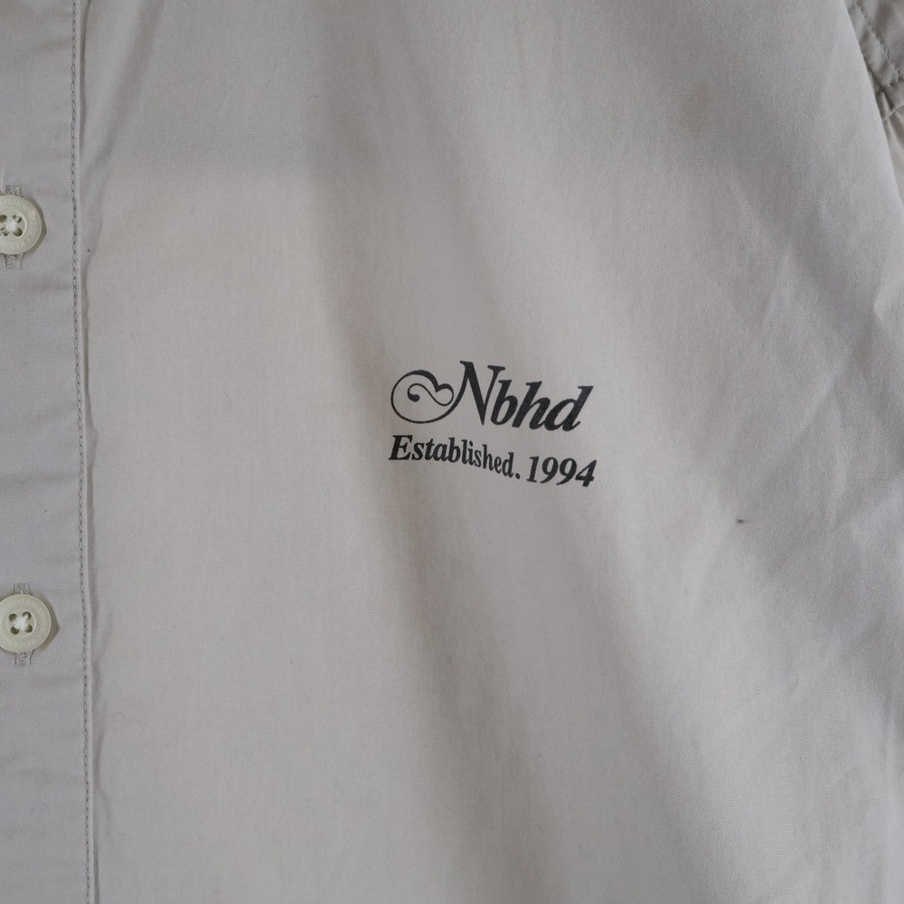 NEIGHBORHOOD(ネイバーフッド) 21AW TRAD C-SHIRT ロゴプリント トラッドコットン 長袖シャツ グレー 212SPNH-SHM01