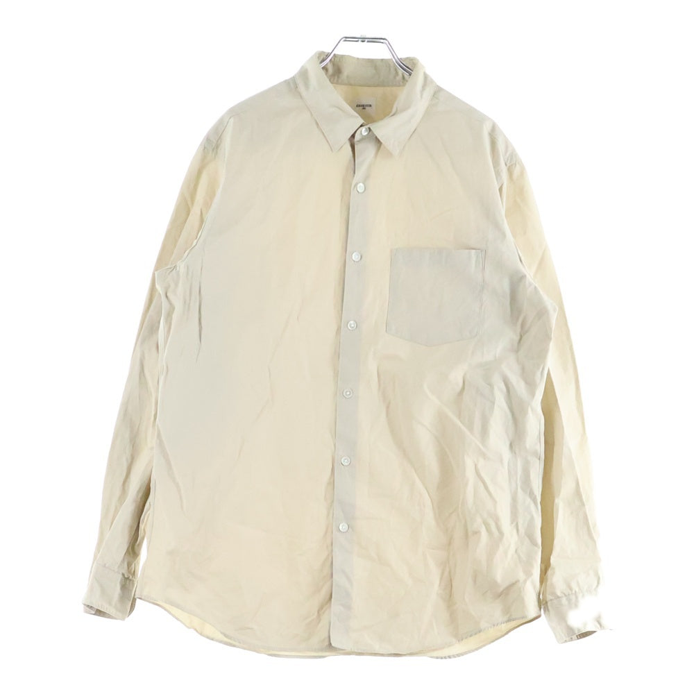 EDIFICE(エディフィス) ×THOMAS MASON トーマスメイソン レギュラーカラー チェストポケット 長袖シャツ ベージュ 20-050-300-1005-1-0