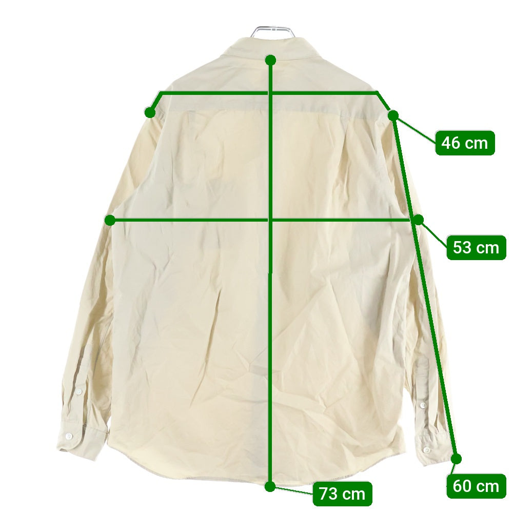 EDIFICE(エディフィス) ×THOMAS MASON トーマスメイソン レギュラーカラー チェストポケット 長袖シャツ ベージュ 20-050-300-1005-1-0