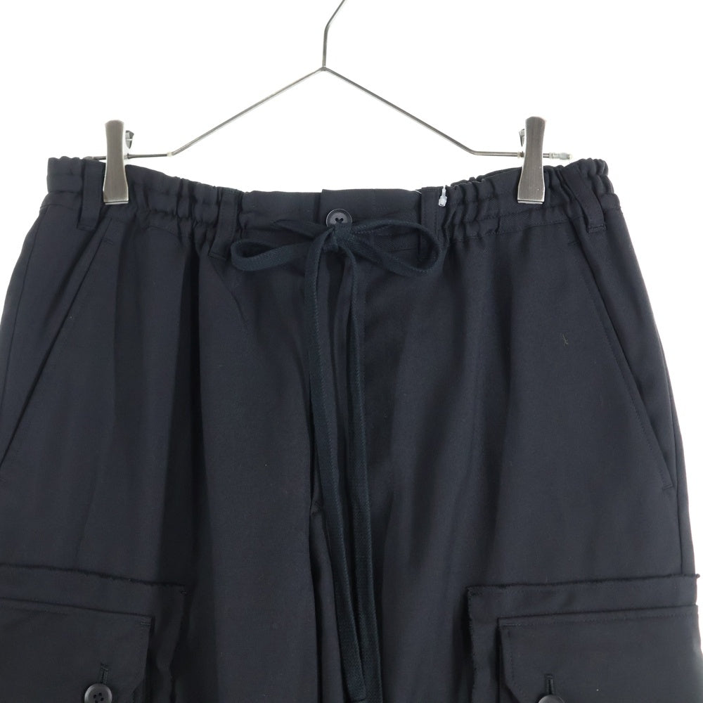 Ground Y(グラウンドワイ) 14AW T/W Gabardine Military Cargo Pants ギャバジンミリタリー カーゴパンツ ブラック GA-P21-100