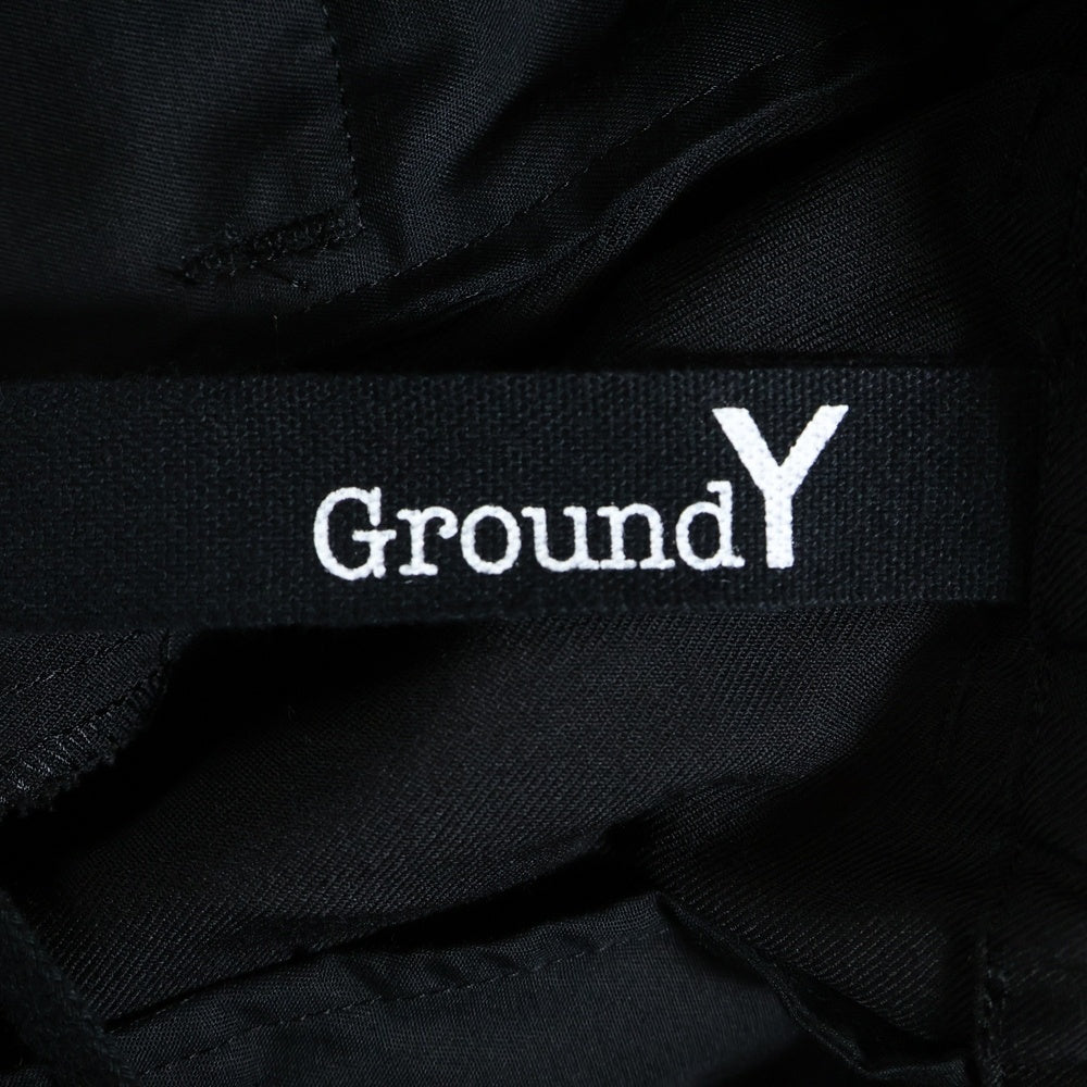 Ground Y(グラウンドワイ) 14AW T/W Gabardine Military Cargo Pants ギャバジンミリタリー カーゴパンツ ブラック GA-P21-100