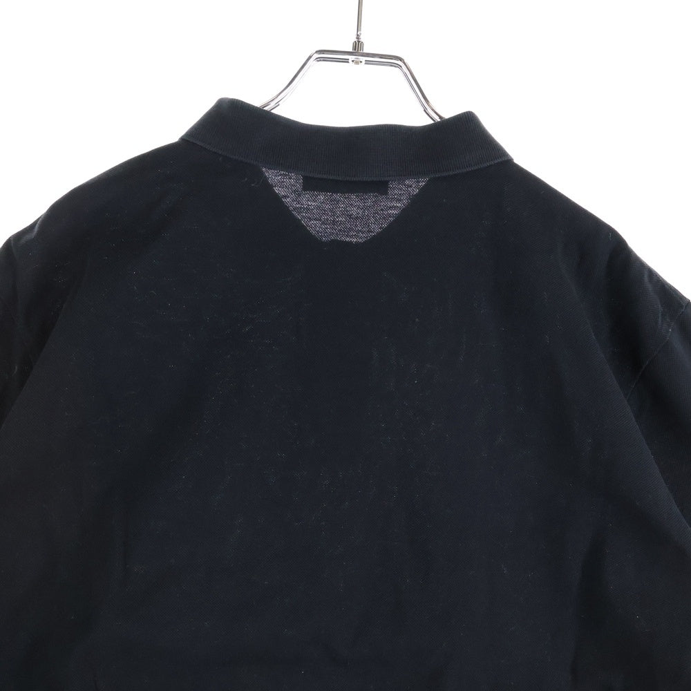 PRADA(プラダ) フロントトライアングルロゴ コットン 半袖ポロシャツ ブラック UJN444 S181 XGS