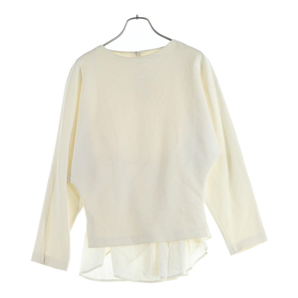 ENFOLD(エンフォルド) プリーツ加工 ドッキング ノーカラー プル