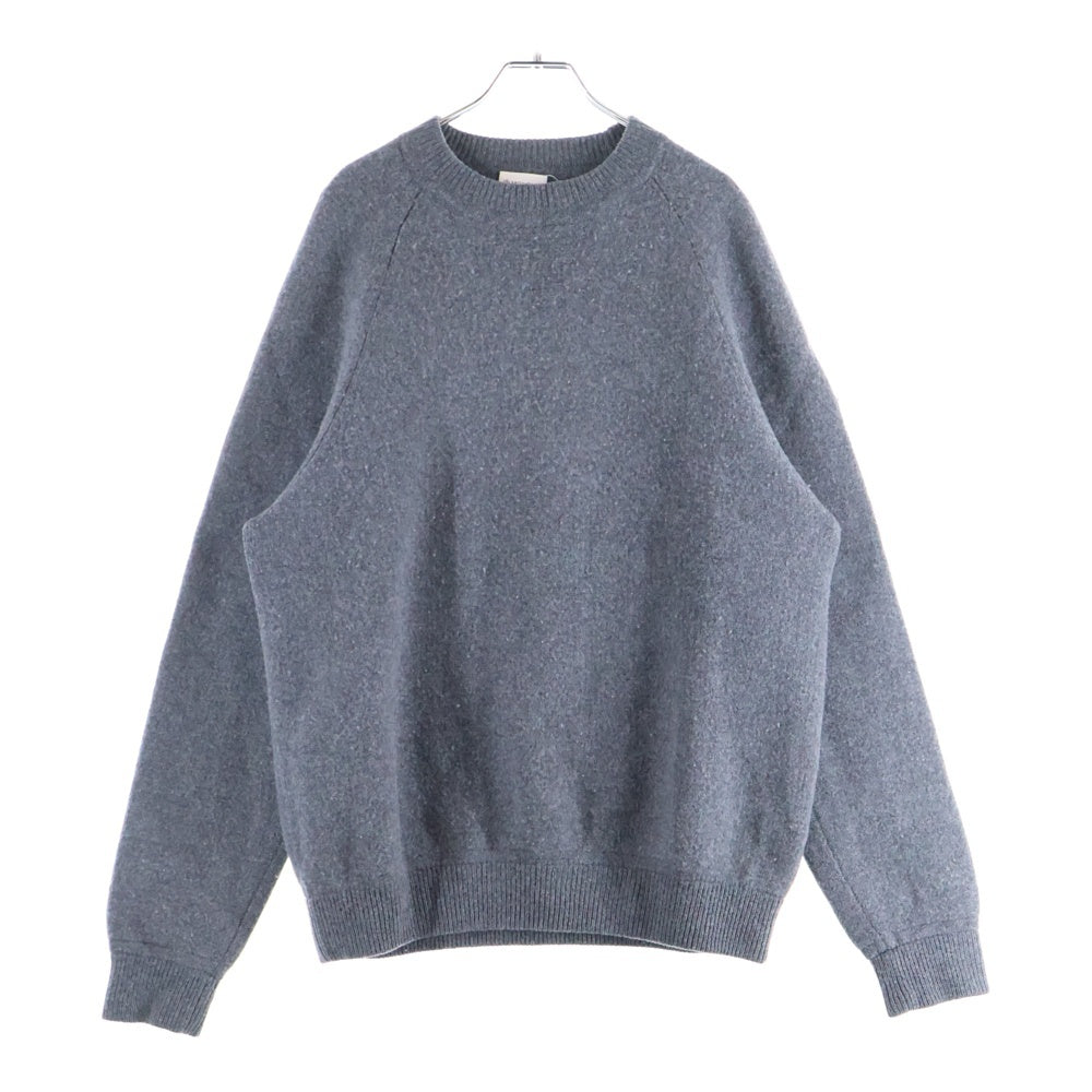 MONCLER(モンクレール) 24AW アームロゴワッペン クルーネック カシミヤ混 ウール ニットセーター グレー J20919C00014 M4281