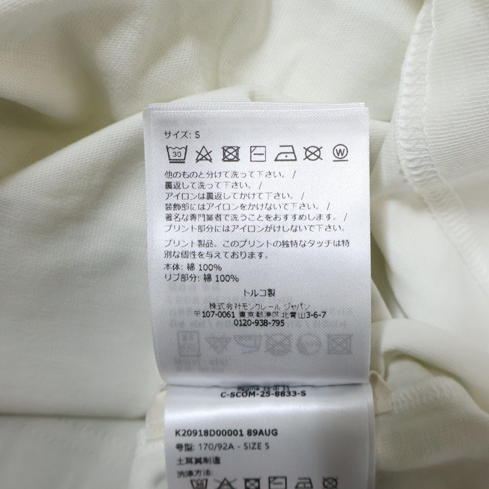 MONCLER(モンクレール) 25AW GRAPHIC LOGO LONG SLEEVE グラフィック ロゴ ロングスリーブカットソー 長袖Tシャツ ホワイト K20918D00001