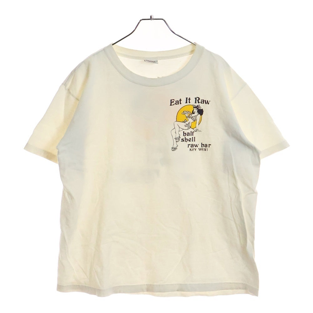 VINTAGE(ヴィンテージ) 90S VINTAGE Half Shell Raw Bar ハーフシェル ロウバー プリントTシャツ 半袖カットソー ホワイト