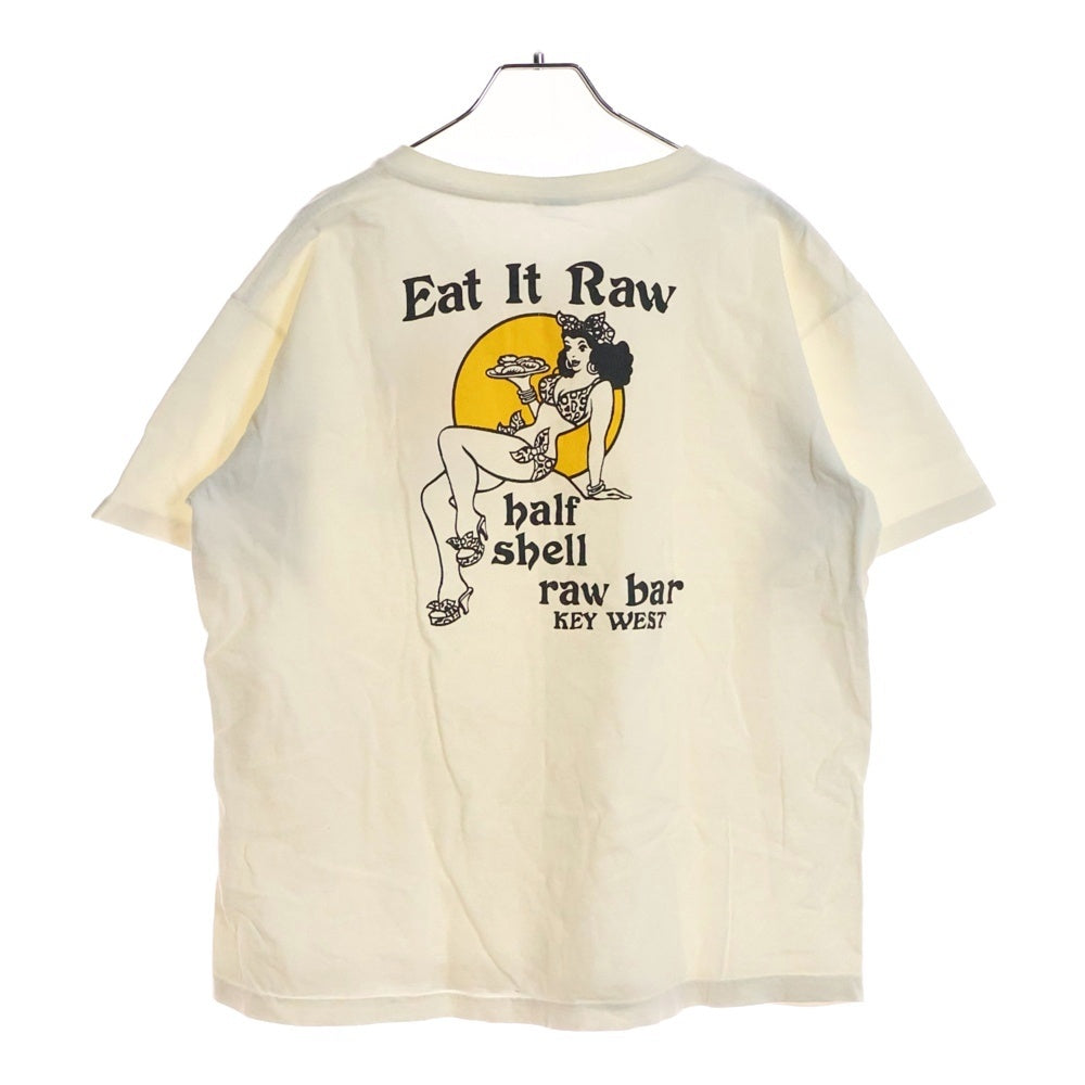 VINTAGE(ヴィンテージ) 90S VINTAGE Half Shell Raw Bar ハーフシェル ロウバー プリントTシャツ 半袖カットソー ホワイト
