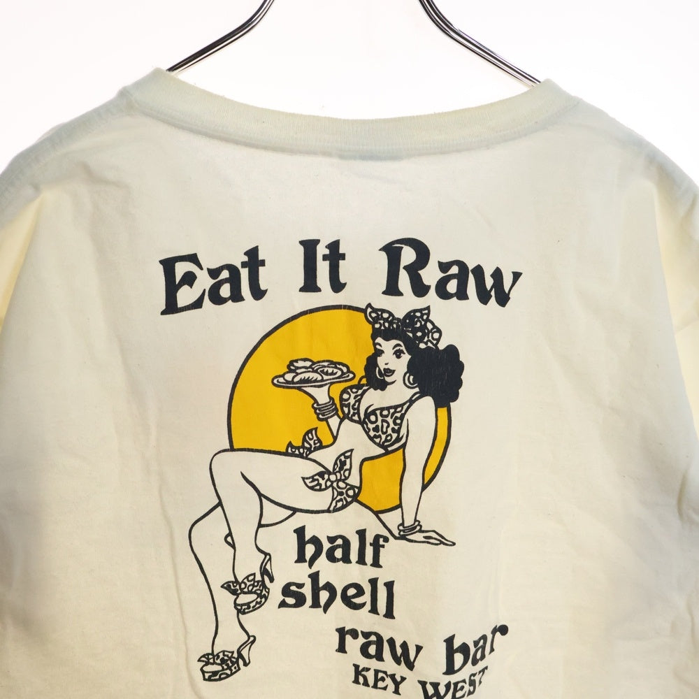 VINTAGE(ヴィンテージ) 90S VINTAGE Half Shell Raw Bar ハーフシェル ロウバー プリントTシャツ 半袖カットソー ホワイト