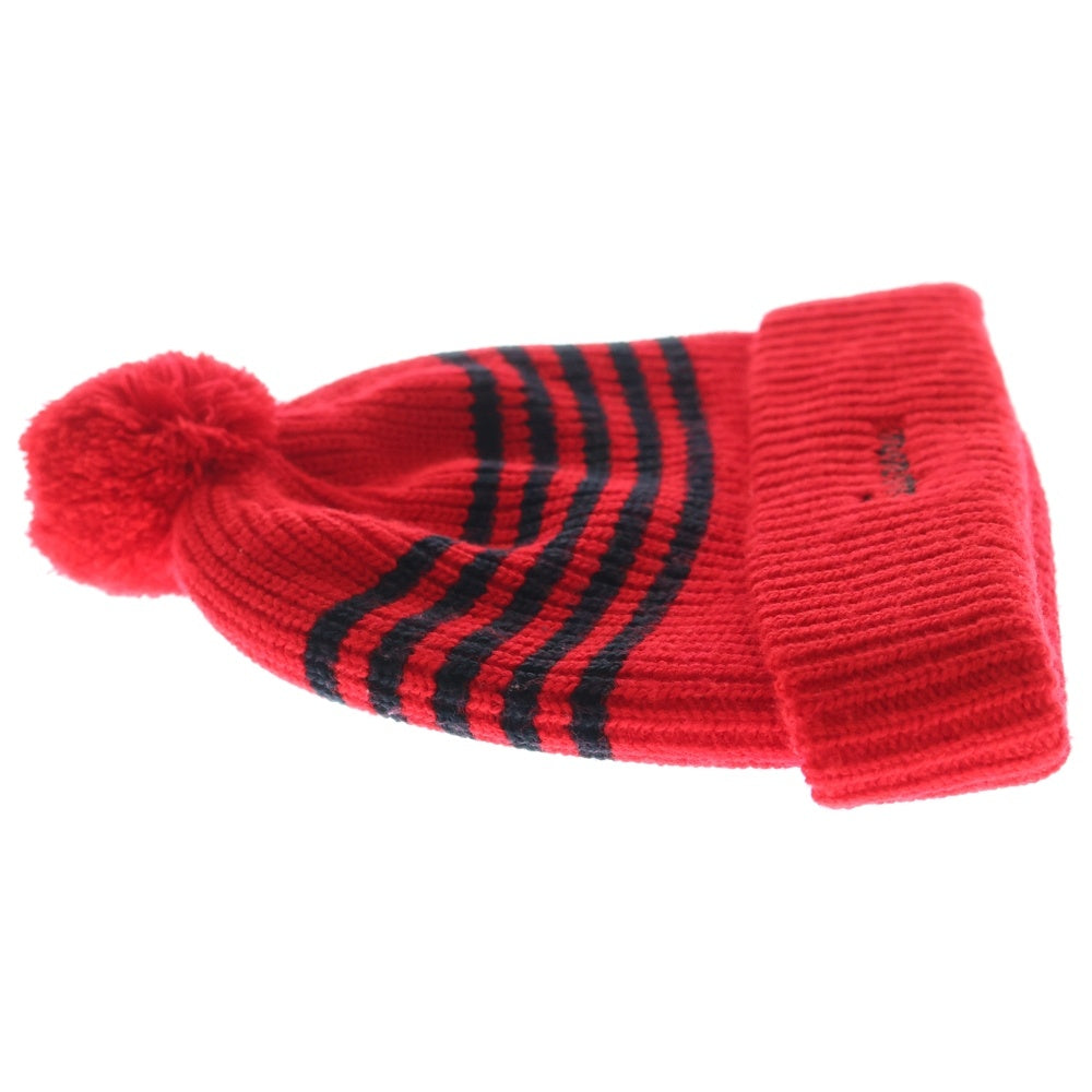 SUPREME(シュプリーム) 11AW Striped Loose Gauge Beanie ルーズゲージ ストライプ ビーニー ニット帽 レッド/ブラック