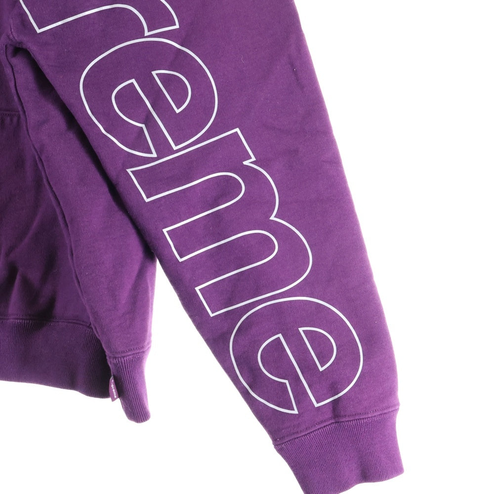 SUPREME(シュプリーム) 21AW Reflective Hooded Sweatshirt リフレクティブロゴ スウェットプルオーバーパーカー パープル