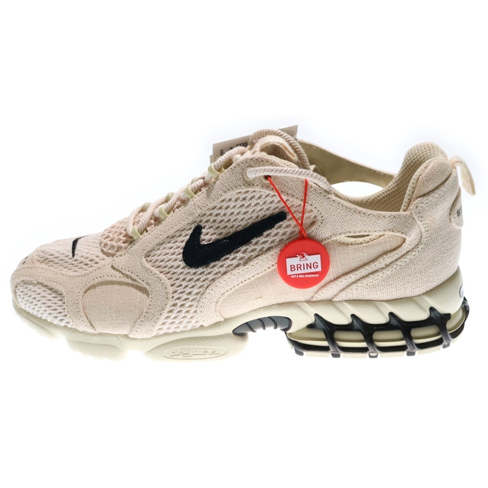 NIKE(ナイキ) ×STUSSY AIR ZOOM SPIRIDON CAGE 2 ステューシー エアズーム スピリドン ローカットスニーカー ベージュ US10.5/28.5cm CQ5486-200
