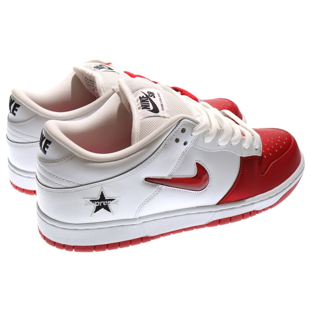 NIKE(ナイキ) ×Supreme DUNK LOW シュプリーム ダンク ローカットスニーカー ホワイト/レッド US10/28cm CK3480-600