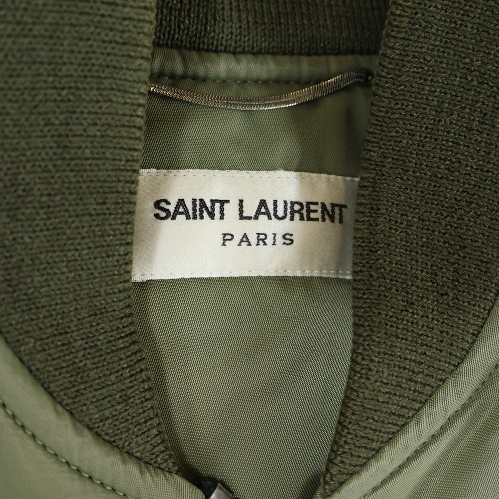 SAINT LAURENT PARIS(サンローランパリ) 15AW クラシック ジップアップボンバージャケット MA-1 カーキ 397643 YYL53
