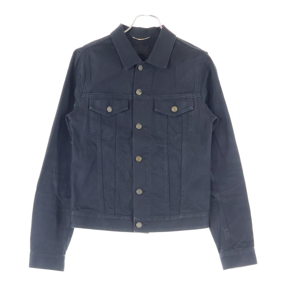 SAINT LAURENT PARIS(サンローランパリ) 2ポケット レギュラーカラーデニムジャケット Gジャン ブラック 377003 Y869H