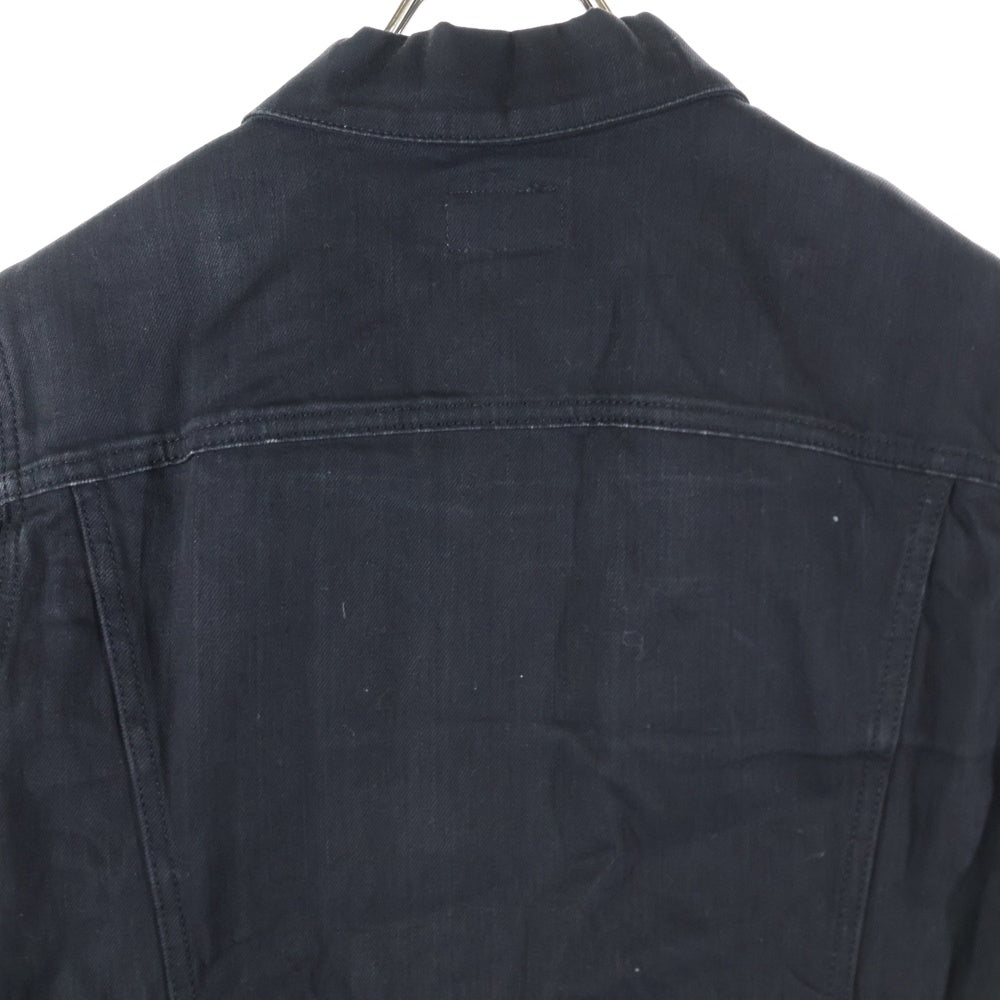 SAINT LAURENT PARIS(サンローランパリ) 2ポケット レギュラーカラーデニムジャケット Gジャン ブラック 377003 Y869H