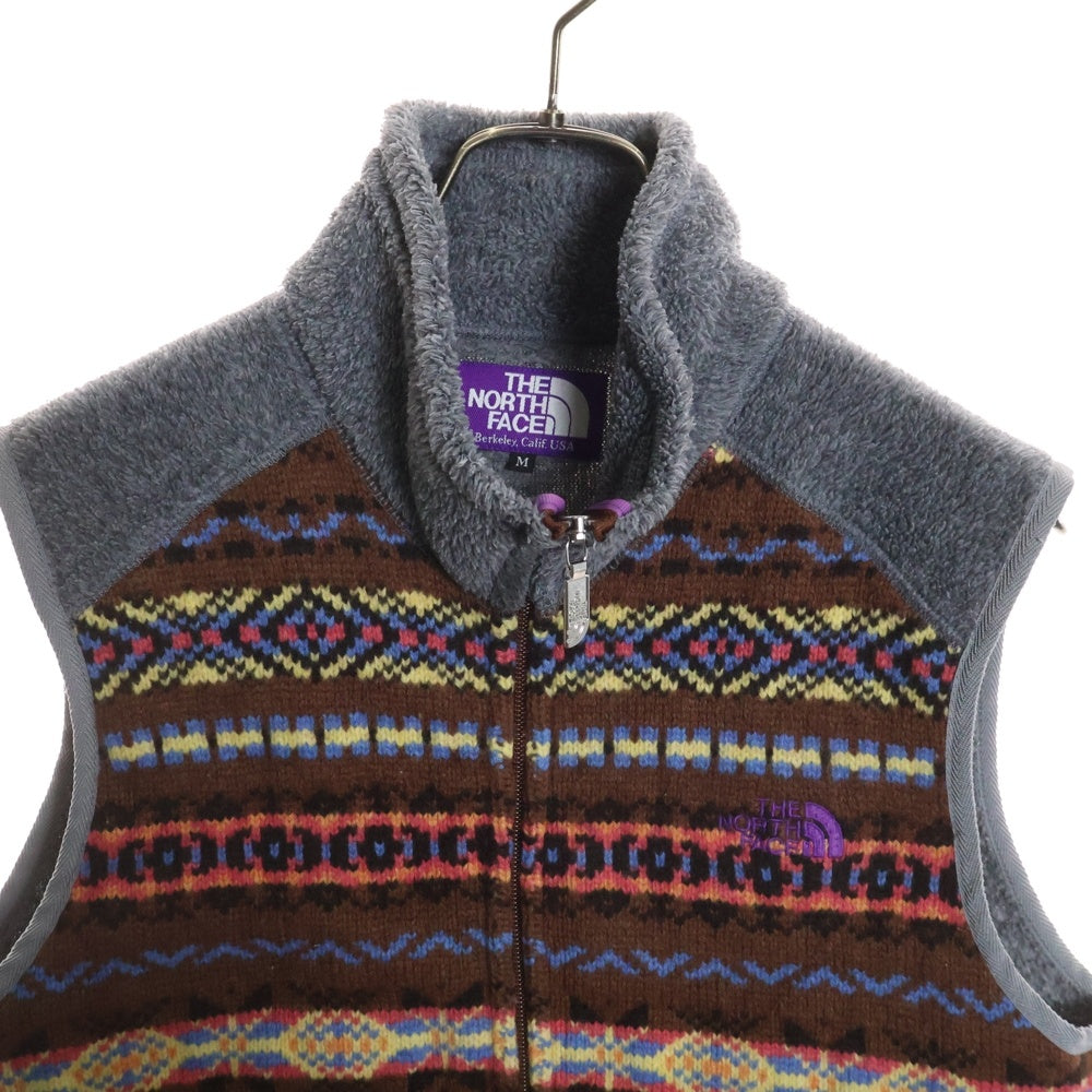 THE NORTH FACE(ザノースフェイス) Purple Rabel Denali Vest デナリ フリース ベストジャケット グレー/マルチ NA2751N