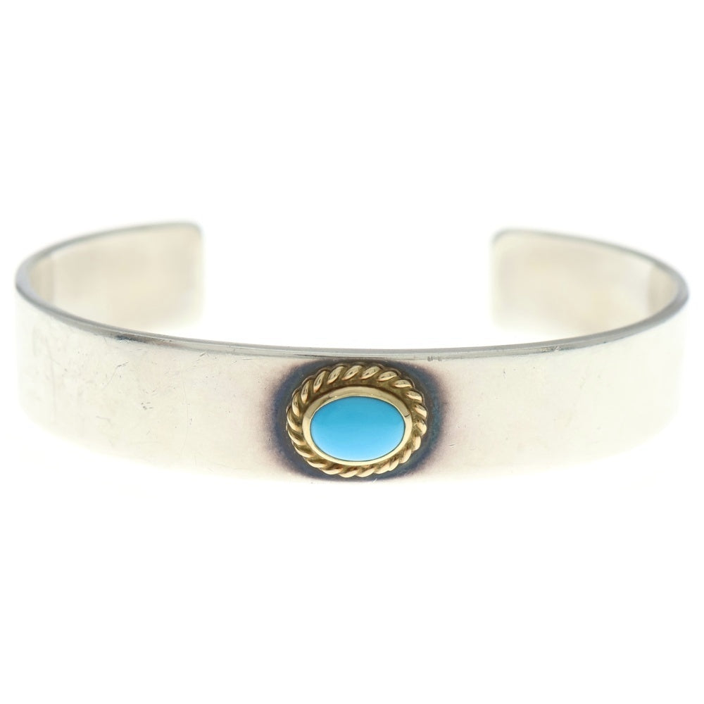 goro's(ゴローズ) 金縄ターコイズ平打ちブレスS バングル シルバー/ゴールド