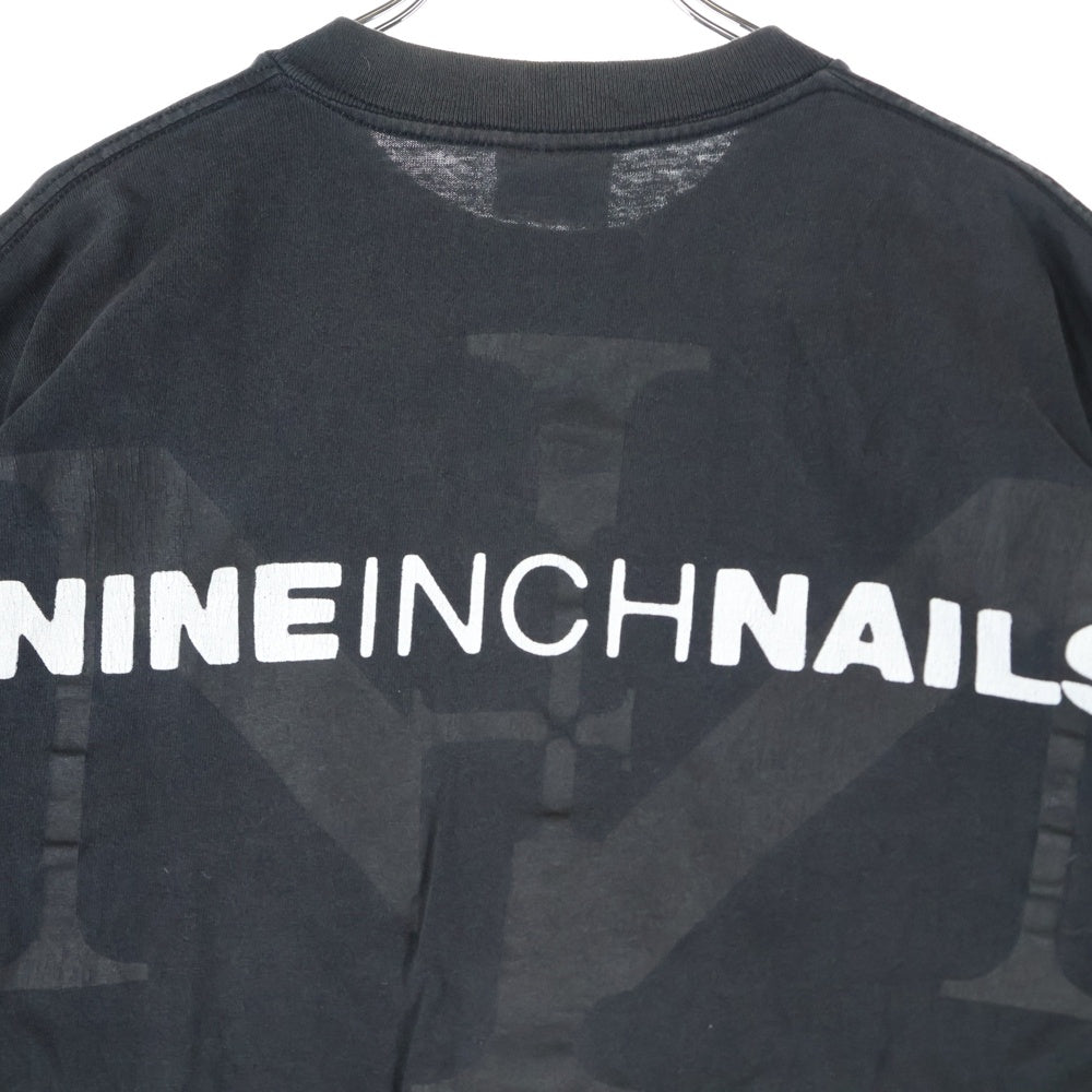 VINTAGE(ヴィンテージ) 90S VINTAGE NINE INCH NAILS BOX LOGO ヴィンテージ ナインチネイルズ ボックスロゴ ALL Sportタグ Tシャツ 半袖クルーネックカットソー ブラック