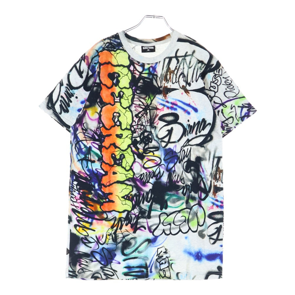 ICE CREAM(アイスクリーム) BEACH HOUSE S/S KNIT ビーチハウス 総柄 クルーネック カットソー 半袖Tシャツ マルチカラー 401-3307