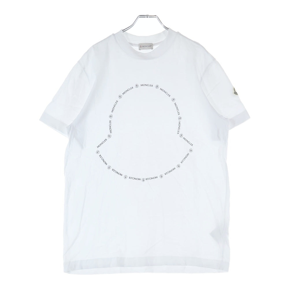 MONCLER(モンクレール) 22SS T-SHIRT フロントロゴデザイン クルーネック カットソー 半袖Tシャツ ホワイト H10918C00027