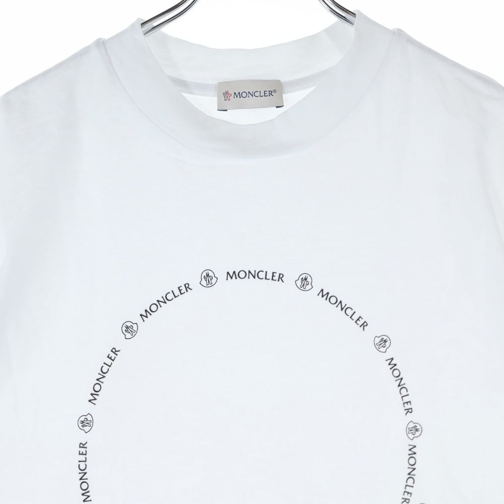 MONCLER(モンクレール) 22SS T-SHIRT フロントロゴデザイン クルーネック カットソー 半袖Tシャツ ホワイト H10918C00027