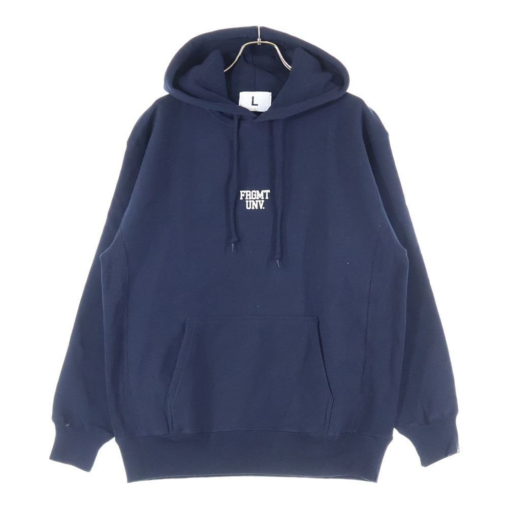 FRAGMENT DESIGN(フラグメントデザイン) FRGMT UNV SWEAT HOODIE フラグメントユニバーシティ ロゴプリント プルオーバースウェットパーカー フーディー ネイビー FRGMT-S3