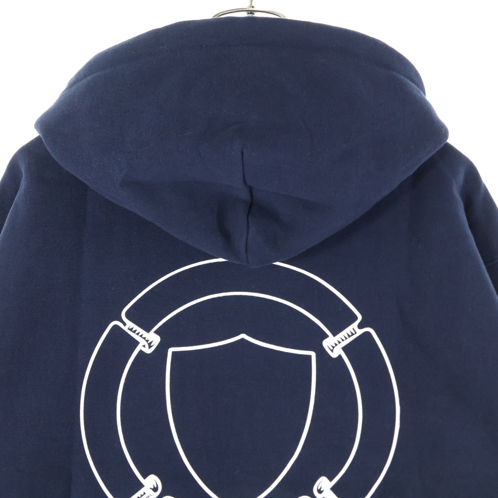 FRAGMENT DESIGN(フラグメントデザイン) FRGMT UNV SWEAT HOODIE フラグメントユニバーシティ ロゴプリント プルオーバースウェットパーカー フーディー ネイビー FRGMT-S3